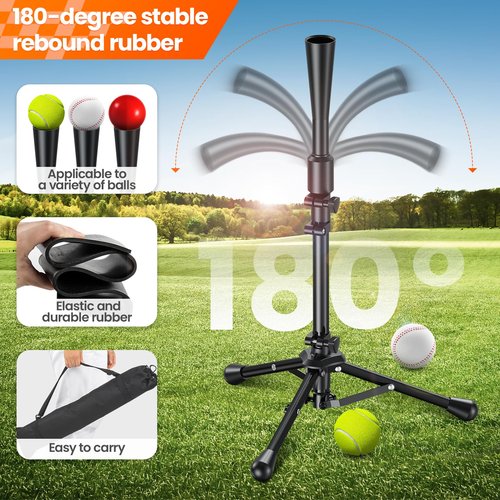 Dayacoco 2025 New Upgrade Portable Batting Tee for Baseball/Softball,23.23 to 40.16 Inch Baseball Tee for Kids,Batting Tee,Softball Tee,Youth Hitting Tee,Teeball Tee,Travel Tee,Easy Adjustable Height