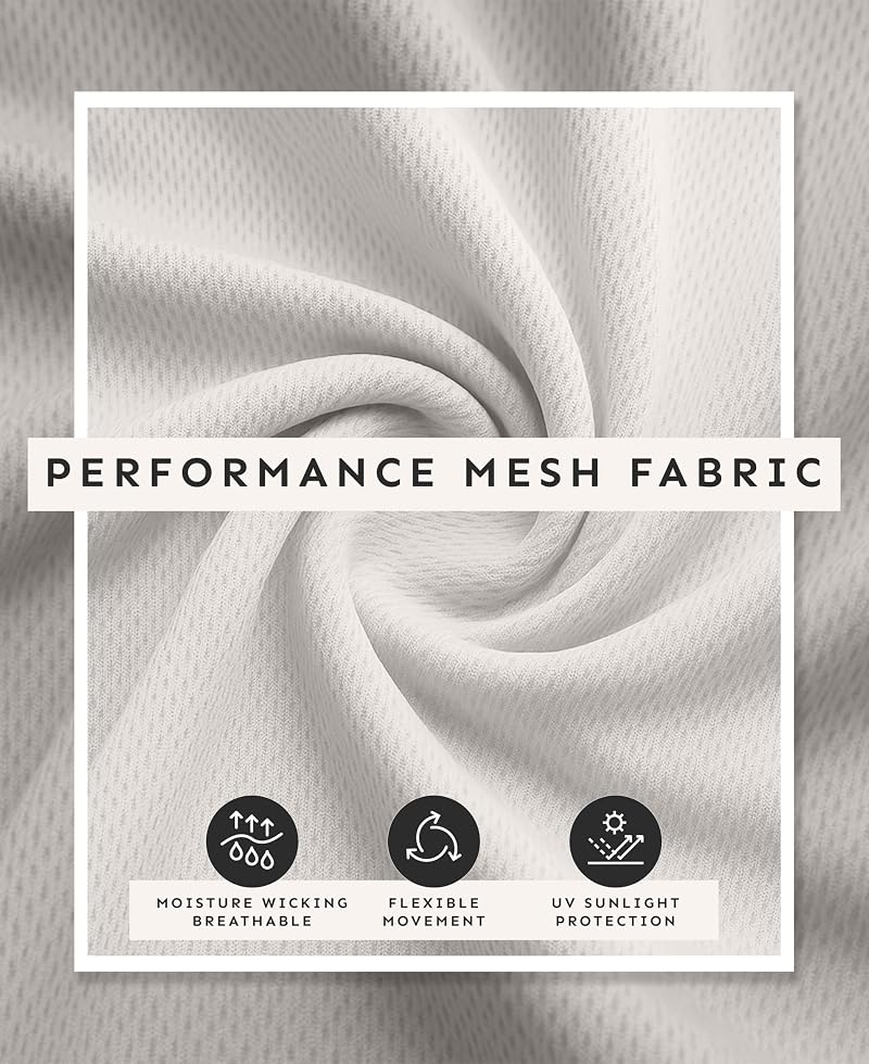American Heaven 5 Pack: Men’s Short Sleeve Mesh Crew Neck T-Shirts – Black/White