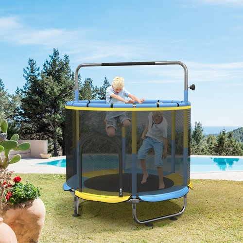 60" Trampoline for Kids, 5FT Mini Indoor and Outdoor Toddler Trampoline with Net