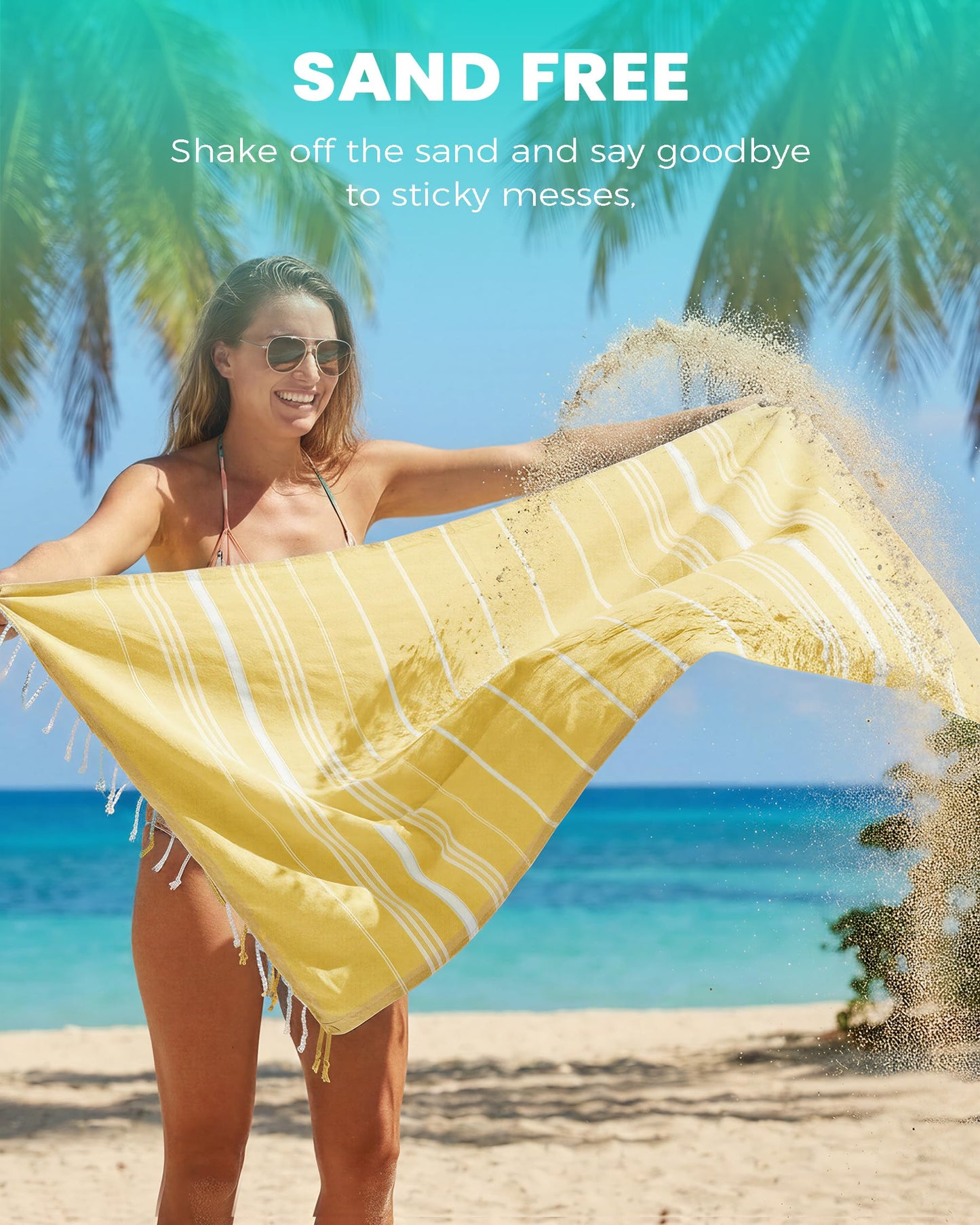 6 Packs Oversized Turkish Beach Towels Set Vacation Essentials Bulk Extra Large Sand Free Quick Dry Clearance Swim Bath Camping Pool Towel Travel Blanket Adult Cruise Accessories Vacation Stuff