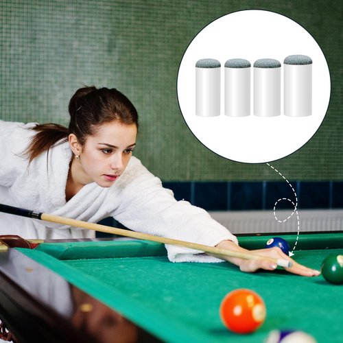 Mozeat Lens 20Pcs Billiard Pool Cue Tips, Slip on Cue Tips for Pool Stick 13mm/ 12mm/ 10mm/ 9mm Billiard Slip-On Tip Shaper Repair Screw on Tip Replacement Kit