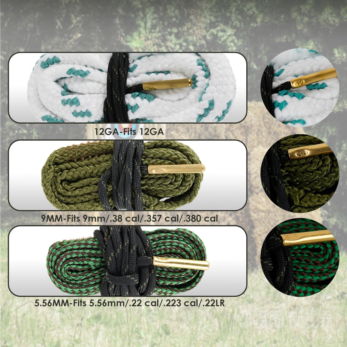 4 Pack Bore Cleaner Gun Cleaning Kit for Handguns and Rifles