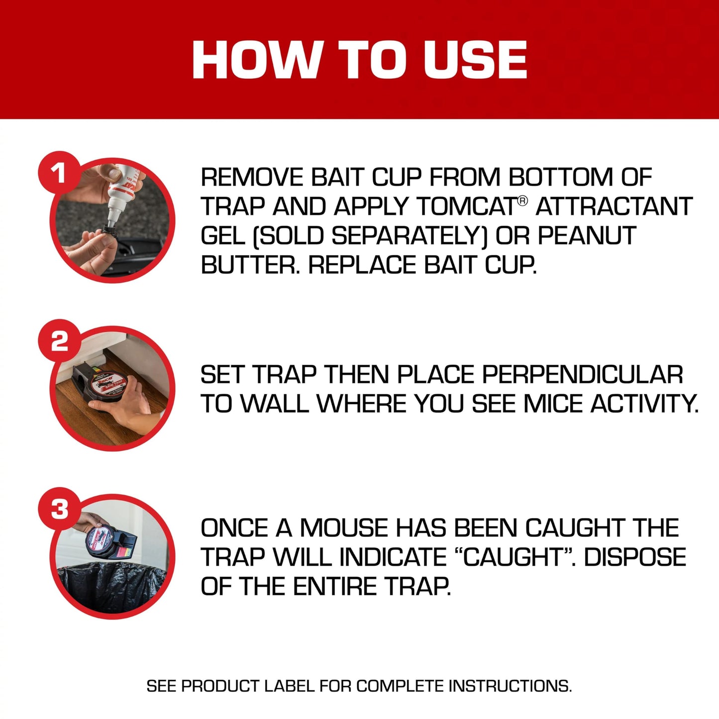 Tomcat Spin Trap for Mice,Fully Enclosed Mouse Trap Provides a Quick,No-Mess Kill,2 Traps,(Pack of 8)