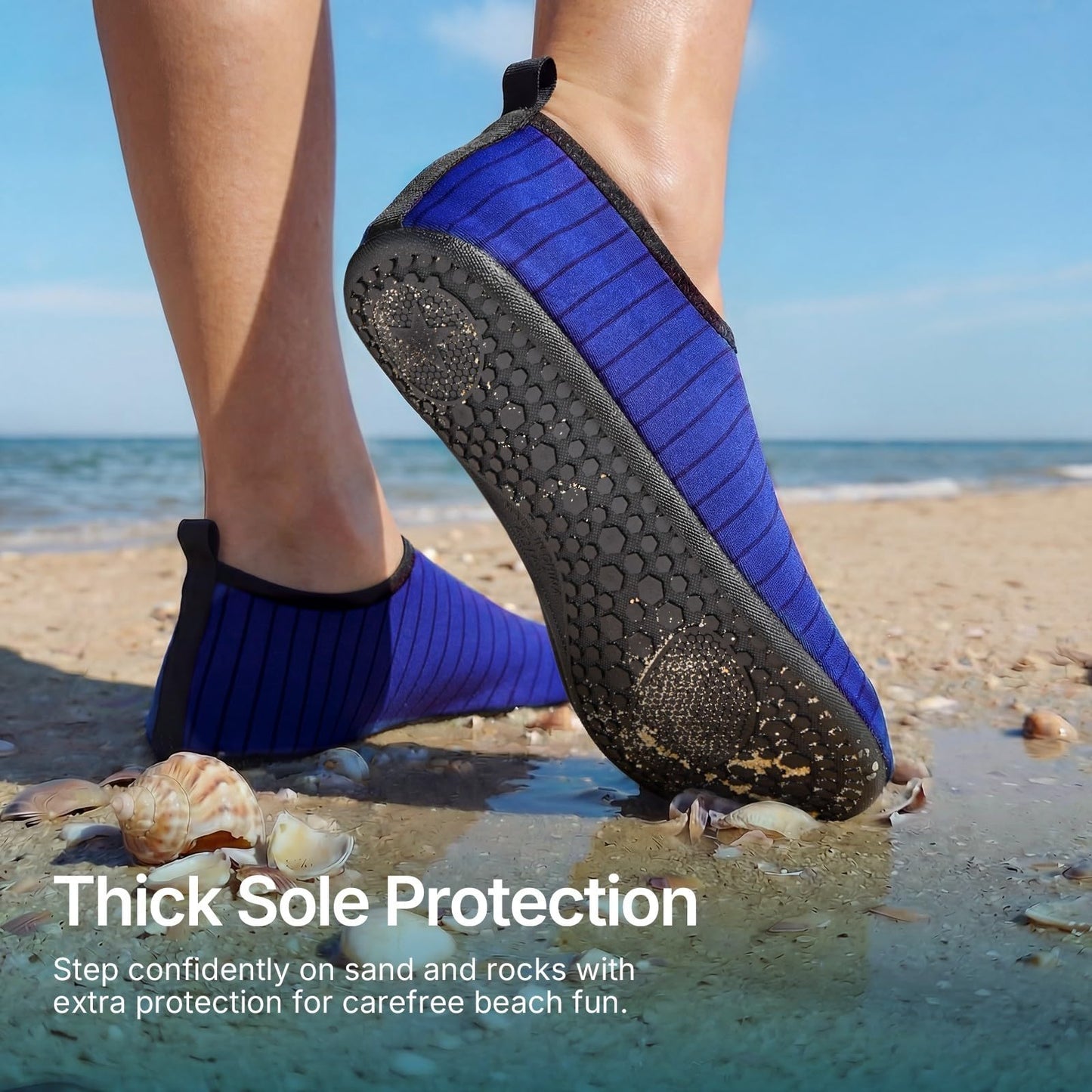 Water Shoes for Women Men Quick-Dry Aqua Socks Swim Beach Barefoot Yoga Exercise Wear Sport Accessories Pool Camping Must Haves Adult Youth Size 5-6Women/4-5Men