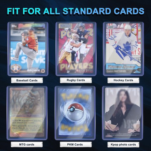 400 Card Sleeves Top Loaders for Cards,3"X4" Baseball Card Protectors,Premium Toploaders for Cards,Hard Plastic Card Holder for Trading Sports Football Game Cards (200 Hard Sleeves+200 Penny Sleeves)