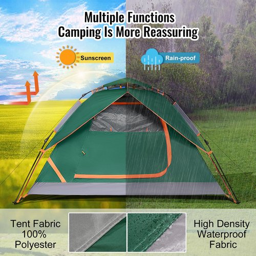 VXVGER Camping Tent Instant Pop Up Dome 2 Person Automatic Waterproof Tent Easy Set Up Portable for Family Hiking Travel