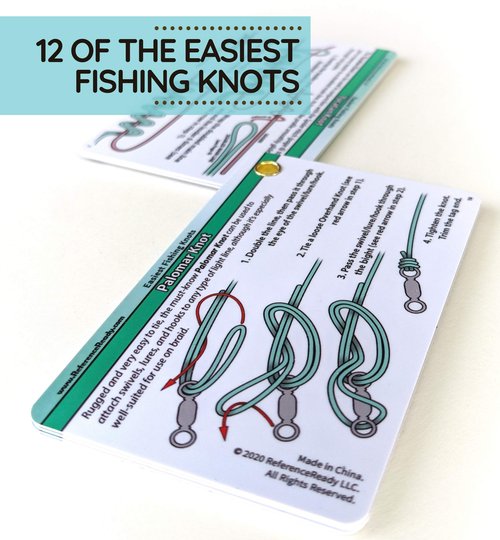 Easiest Fishing Knots: Waterproof Guide on How to Tie 12 Simple Fishing Knots with Mini Carabiner, Perfect for Beginners