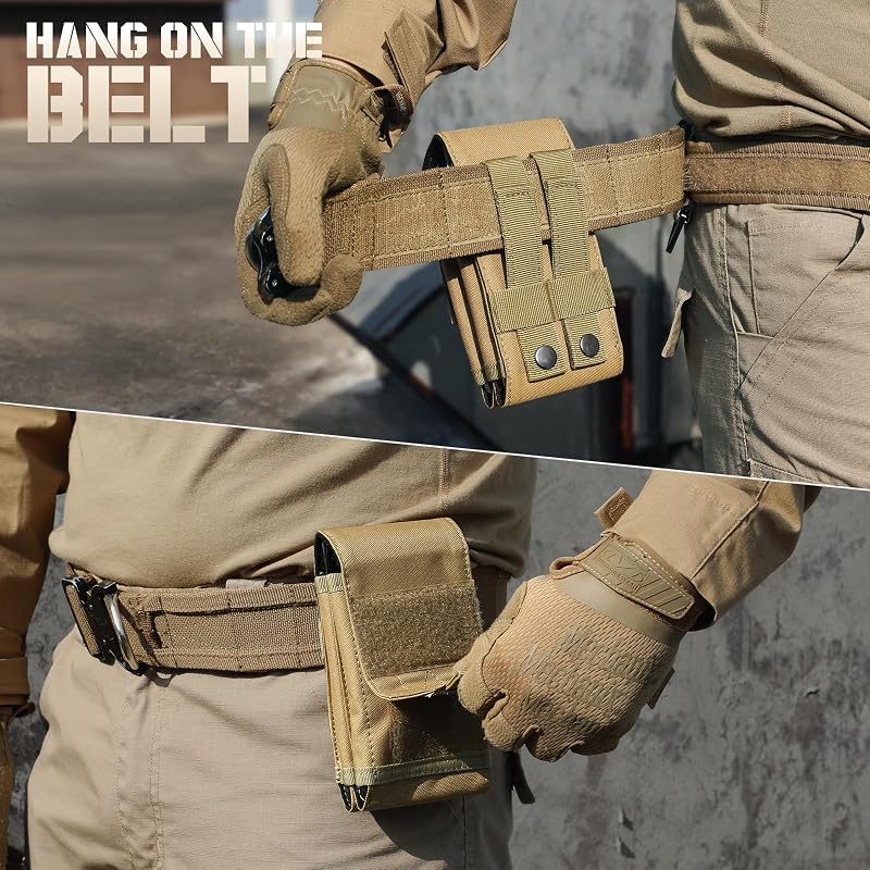 Universal Phone Pouch with MOLLE Attachment - Khaki