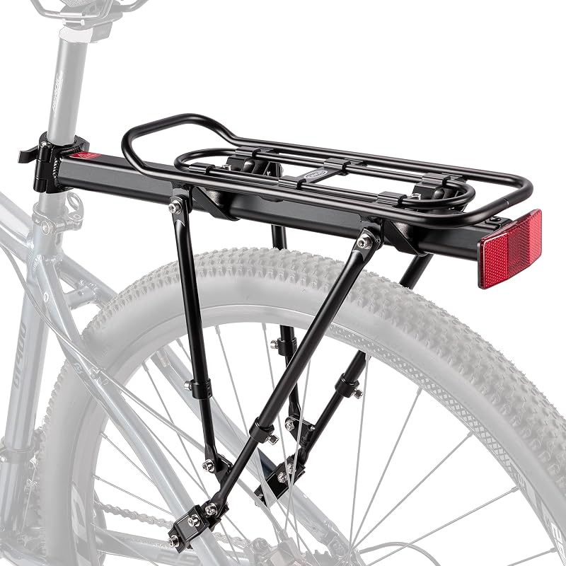 Rear Bike Rack Seat Post Mount | Universal 24-29 Inch Cargo Rack 66lb Capacity