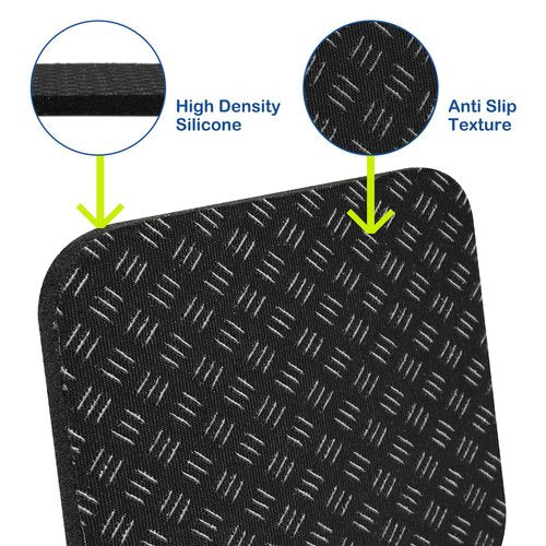 6 Pcs Walking Pad Mat, Treadmill Mat Pads, 4" x 4" x 0.2" Double-Sided Non-Slip Exercise Equipment Mat, High Density Silicone Anti Vibration Pad for Protect Floors, Noise Reduction
