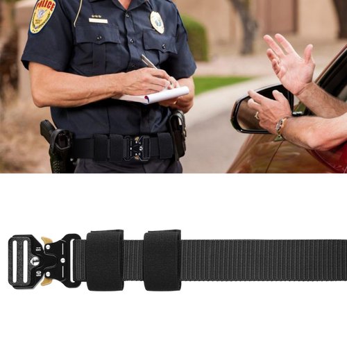 Wisdompro Duty Belt Keeper, 4 Pcs Strap Holder Hook and Loop for Security Police Military 2" - 2 1/4" Wide Belt - Black