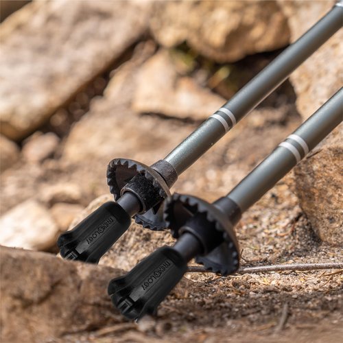 TREKOLOGY Black Trekking Pole Tips Replacement (New 6pc Pack)