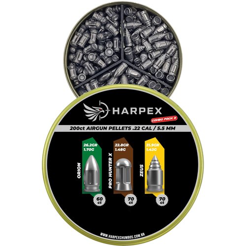 Combo Pack 3 Airgun Pellets .22 Caliber 200ct Pointed + Domed