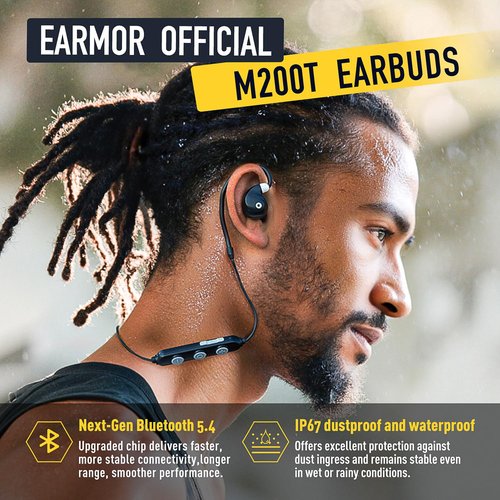 EARMOR Electronic Shooting Ear Protection Bluetooth 5.4, Shooting Ear Buds with NRR 26dB Noise Cancelling & Sound Amplication, IP67 Dustproof Waterproof for Hunting, Gun Range