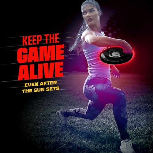FlashCatch Light-up Flying Disc - Rechargeable, Multi Color, Motion Activated Frisbee - Teen Boy Gifts - Cool Birthday Men - 13 Year Old Boys Gift - Teenage Boy - Teens Stuff 10-12 12-14 13-15