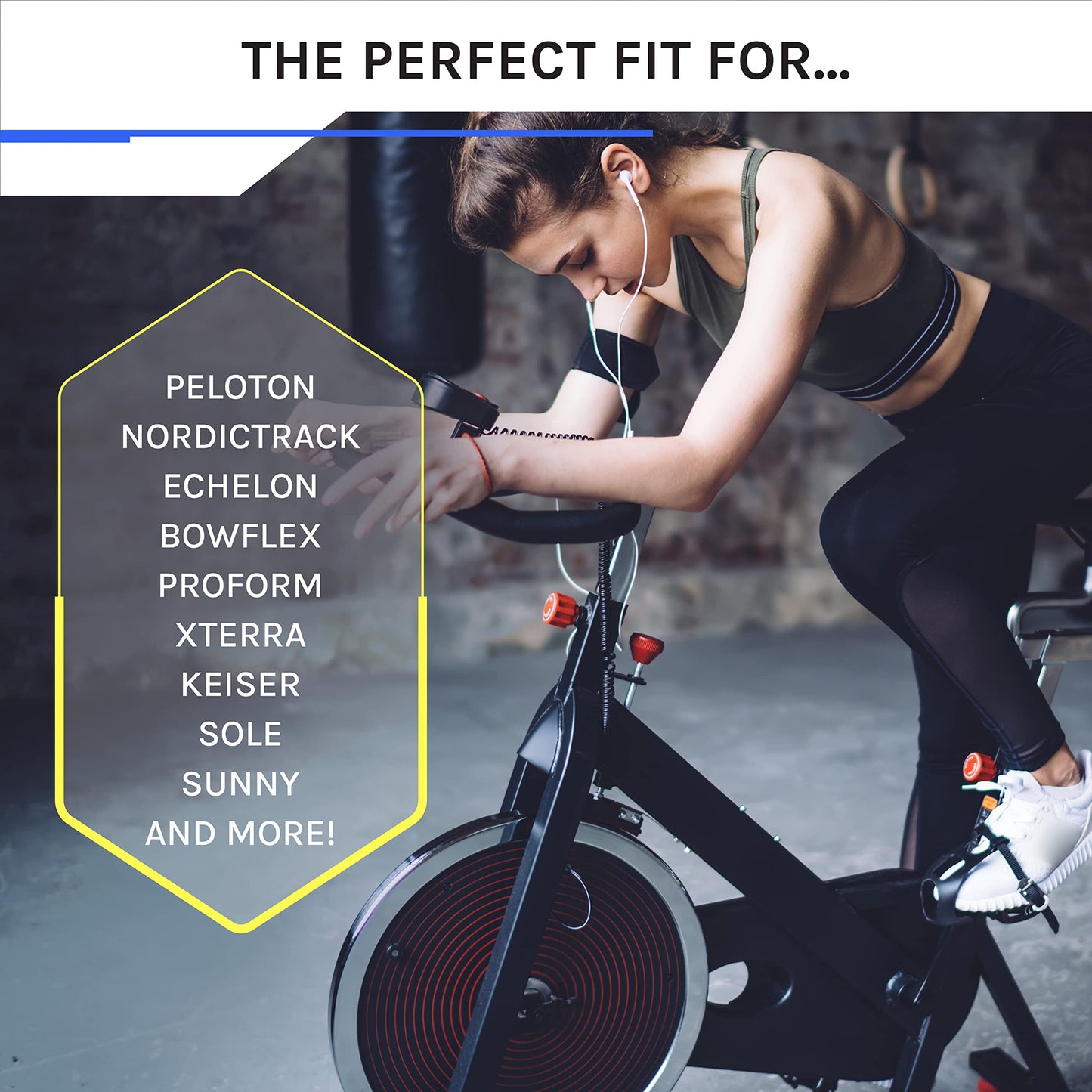 Domain Cycling Gel Bike Seat Cushion - Secure Peloton Fit for Smooth Stable Rides- Non-Slip Bicycle Cover for Exercise Bikes, Padded for Men or Women Comfort, 10.5”x7”