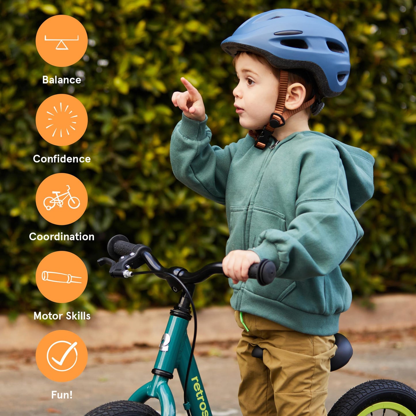 Retrospec Cub Plus Toddler Balance Bike for Boys & Girls Ages 18 Months - 4 Years with Adjustable Seat, Handlebars & V-Brake, Lightweight Frame, Air-Filled Tires