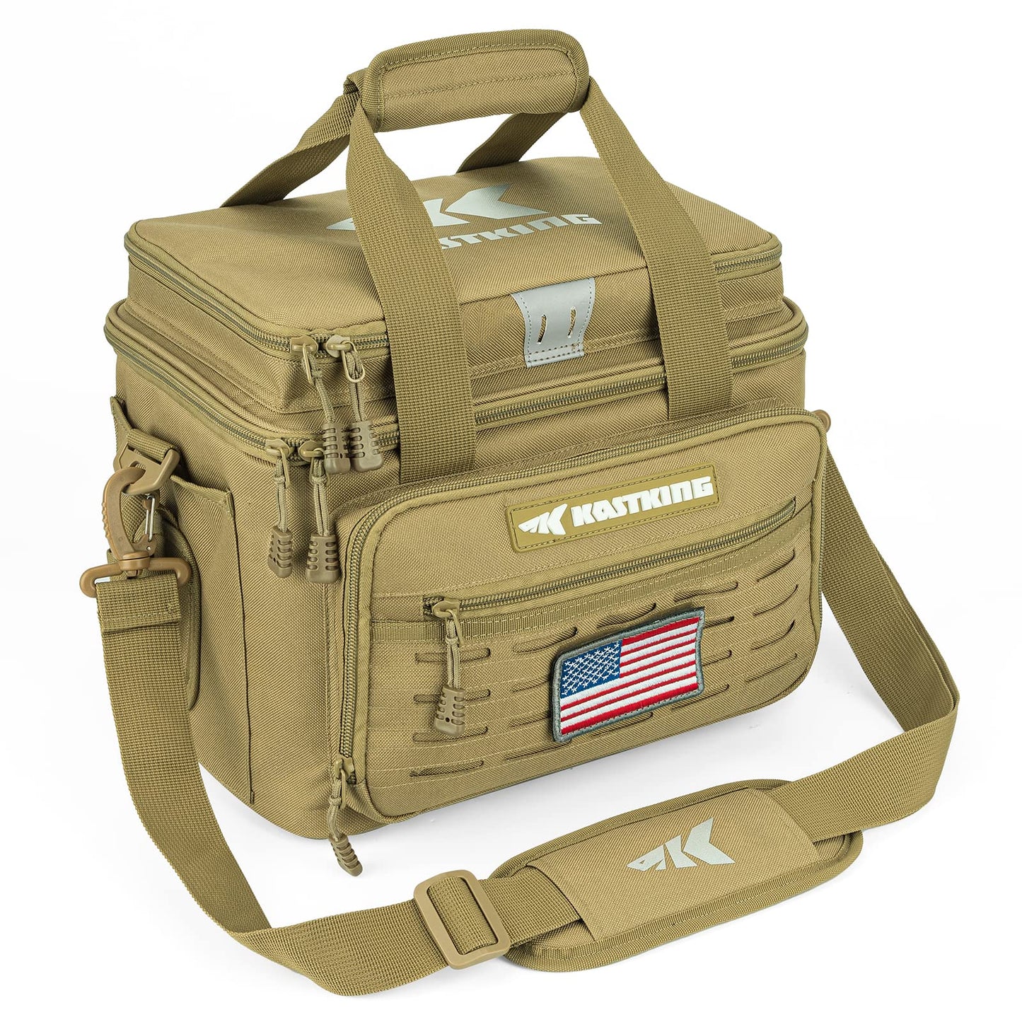 KastKing Karryall Fishing Tackle Bags for Saltwater or Freshwater Fishing - Water Resistant Material - Padded Shoulder Strap - Fishing Gear Storage