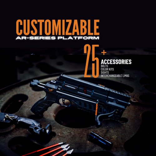 Steambow AR-6 Stinger II Compact Repeating Crossbow | 6 Shot, Handheld, Modular, Mini Crossbow and Arrow Set for Adults & Youth