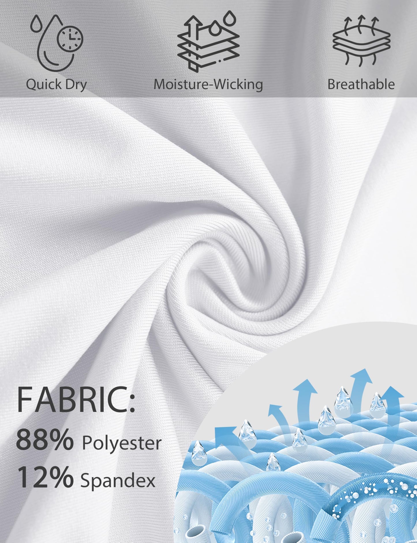 MAGCOMSEN White Long Sleeve Shirt Thumb Hole Women SPF 50 Sun UV Protection Lightweight Breathable Swim Workout Tops M