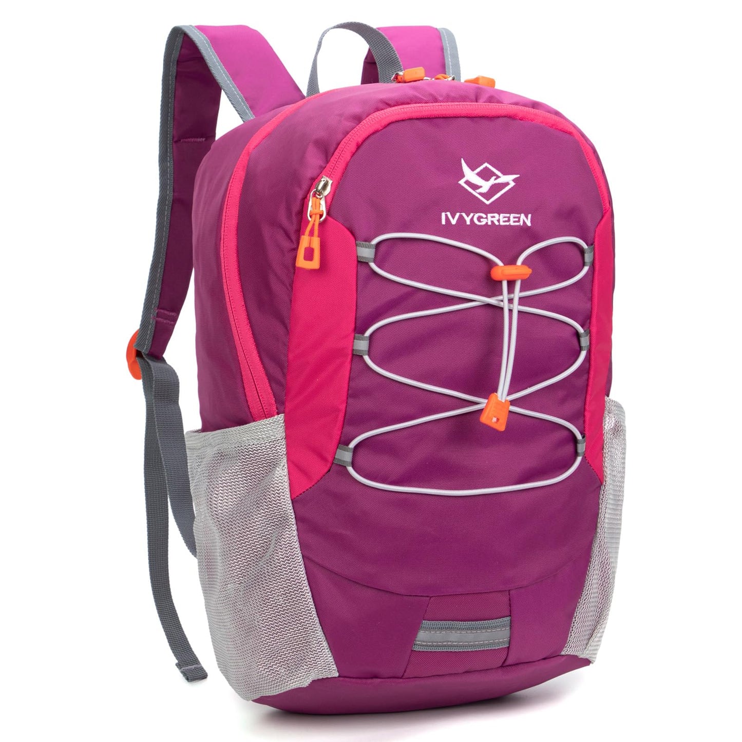 IVYGREEN Little Kids Hiking Backpack for Boys or Girls, Small Daypack for Camping or Travel (Purple, Medium)