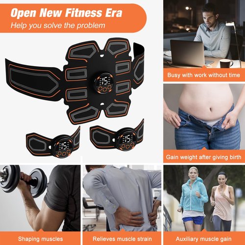BLASET ABS Stimulator, Ab Toning Belt Trainer, Workout Equipment for Men & Women - BFB-11