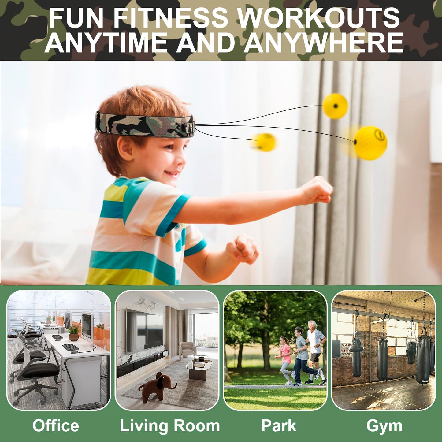 Fun Gift Ideas for Teen Boys - Unique Birthday Gifts for Kids, Novelty Stocking Stuffers Party Favors & Summer Activity Gifts for Children, Boxing Game for Hand-Eye & Foot Coordination Training, Camo