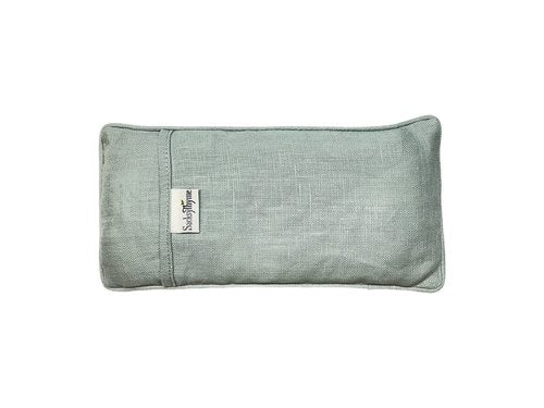 Sacksy Thyme Organic Linen Eye Pillow - Lavender & Flaxseed for Relaxation, Yoga, Stress Relief - Microwavable Heating Pad & Cool Compress - Made in USA - Gifts for Meditation - (Lavender)