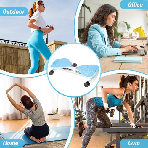 Waist Twist Board for Exercise, Waist Twisting Machine, Core Twister Machine for Women Men Belly Fat Loss, Noiseless Ab Twister Board for Home Gym Pilates Equipment (Blue)