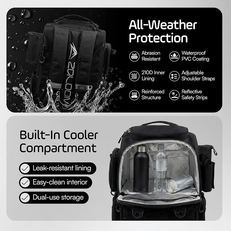 Waterproof Fishing Backpack with Rod Holders - 40L Tackle Bag with Rain Cover (Variation: Fishing Backpack Only)