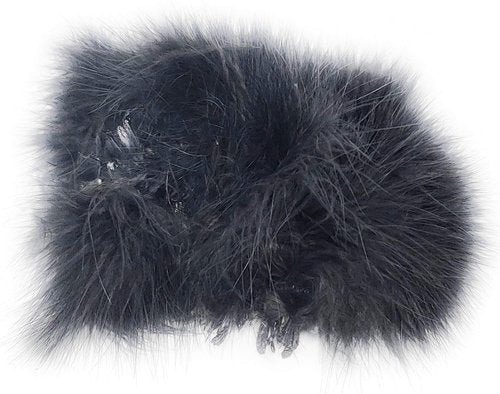 Creative Angler Strung Marabou Bird Feathers for Tying Fly Fishing Flies - Fly Tying Accessories - Perfect Choice for Tail & Wings and Easy to Tie On The Lure - Approximately 0.3 Ounces (Black)