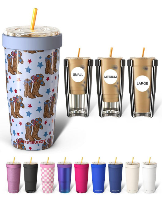 Frostbuddy | To Go Buddy - 30 oz Stainless Steel Vacuum Insulated Tumbler Cup - thermal cups for hot and cold drinks - stainless steel Tumbler Dunkin Cup (Tennessee Vols - Black)