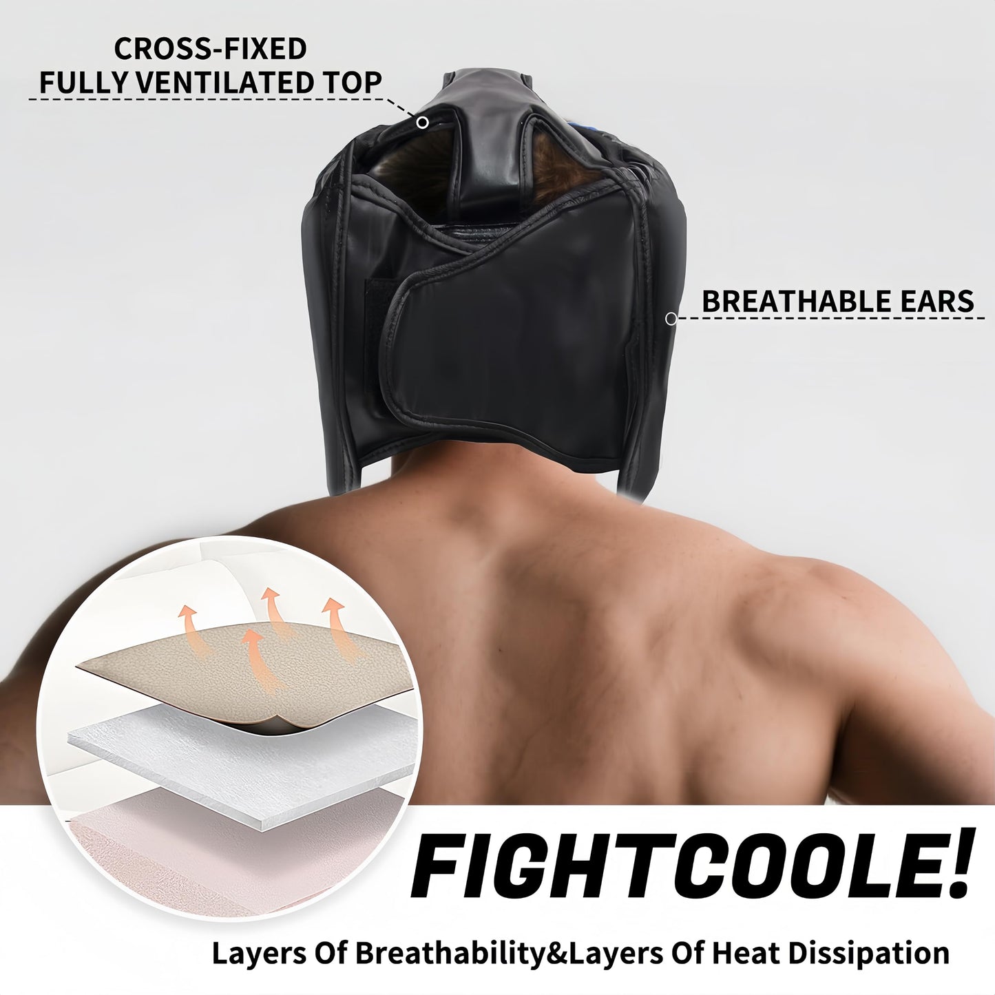 2 Pack Boxing Headgear for Adult Men Kids, Thickened Training Sparring Head Guard for MMA Kickboxing Muay Thai Equipment