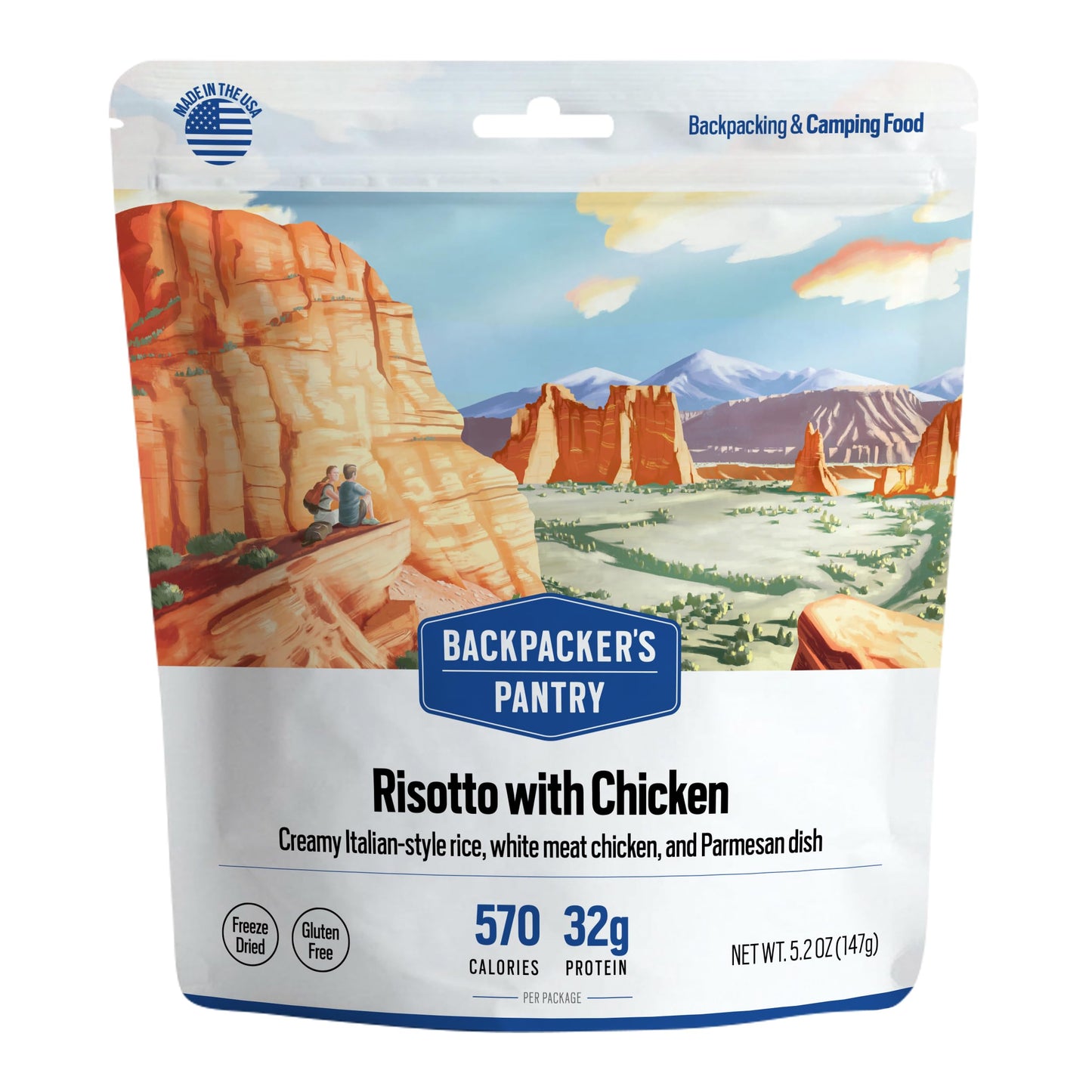 Backpacker's Pantry Risotto with Chicken | Freeze Dried Backpacking & Camping Food, 1 Count