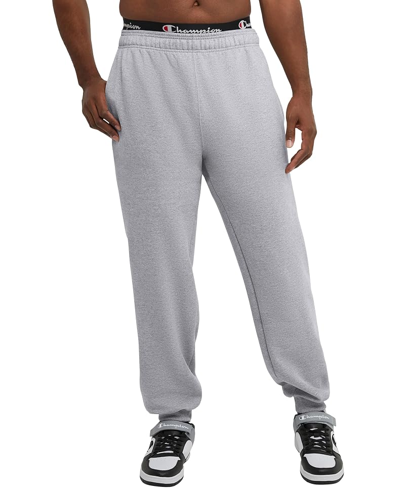 Champion Men’s Fleece Joggers Sweatpants, Standard Fit, Midweight Powerblend, New Manhattan Mist Heather X-Large Tall