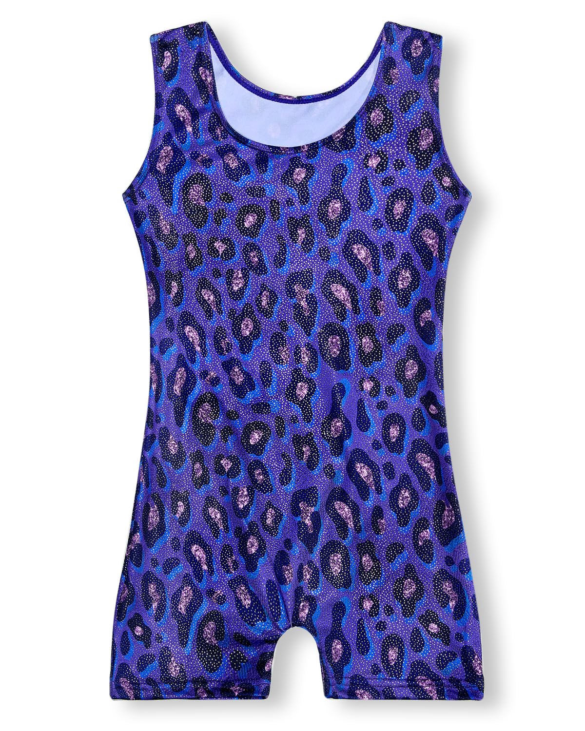 YDMZX Leopard Gymnastics Leotards for Girls 3T 4T 3T-4T Size 3-4T Toddler Kids Tumbling Outfit Clothes Biketards Purple Sparkly