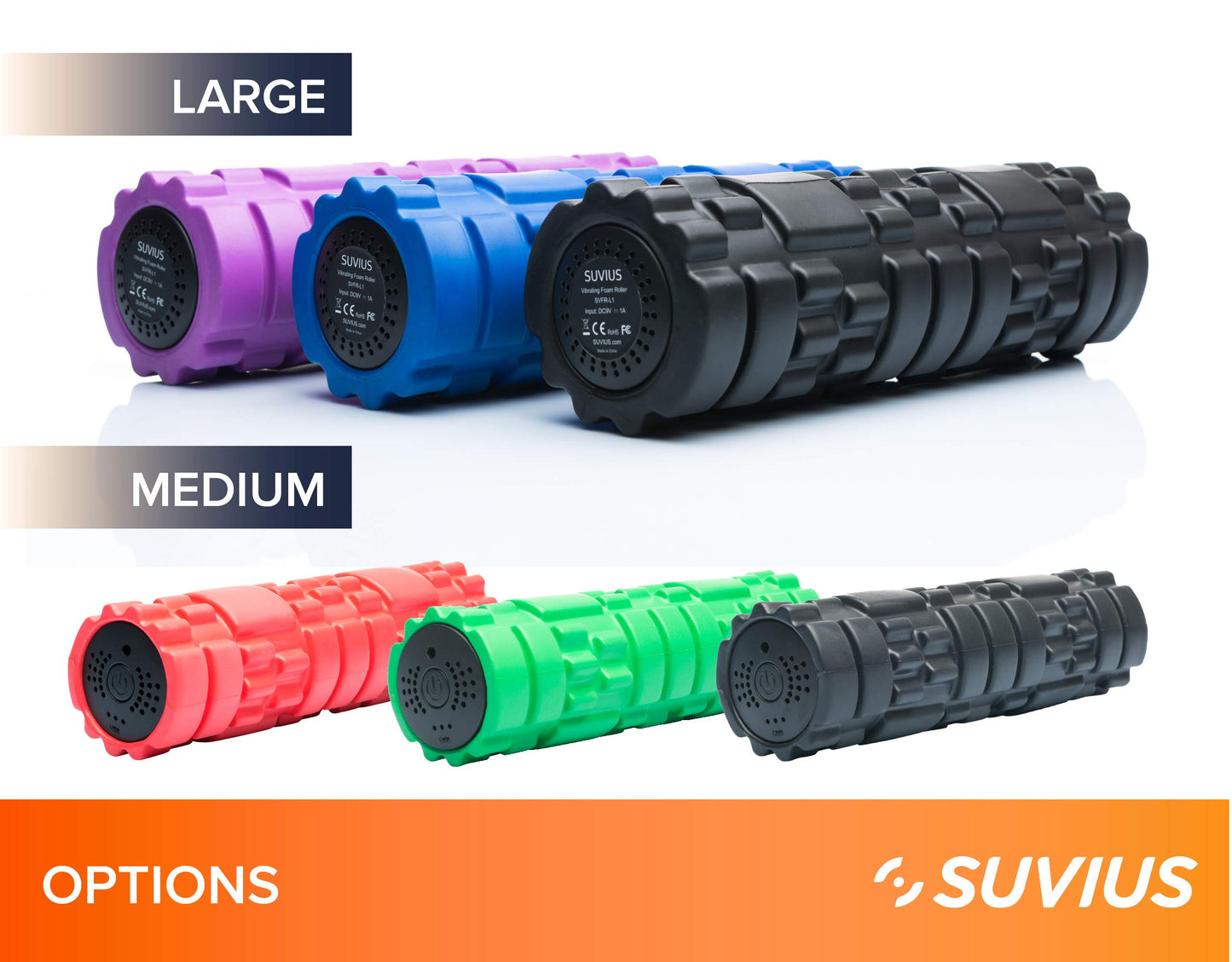 Vibrating Foam Roller - 4 Vibration Levels - Rechargeable - Trigger Point Therapy, Deep Tissue Massage, Muscle Recovery, Back Roller and Muscle Massager - Large, Black