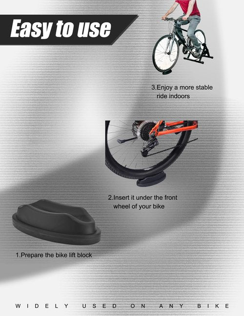 ZLXHDL Bike Trainer Front Wheel Block,Anti-Slip Riser Stand for Indoor Cycling,1.8'' Wide Tire Compatibility, Non-Slip Base