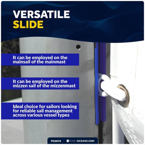 Five Oceans 10-Pack Sail Slide - Internal Track - 7/16-Inch (11mm) Internal Mast Track Slide for Small to Medium-Sized Sailboats, Cruising Yachts, Ketches, and Yawls- FO2870