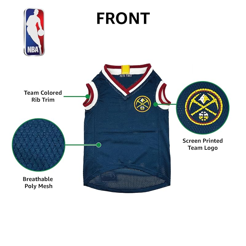 Pets First Denver Nuggets X-Large NBA Dog Jersey Tank Top - Pets First