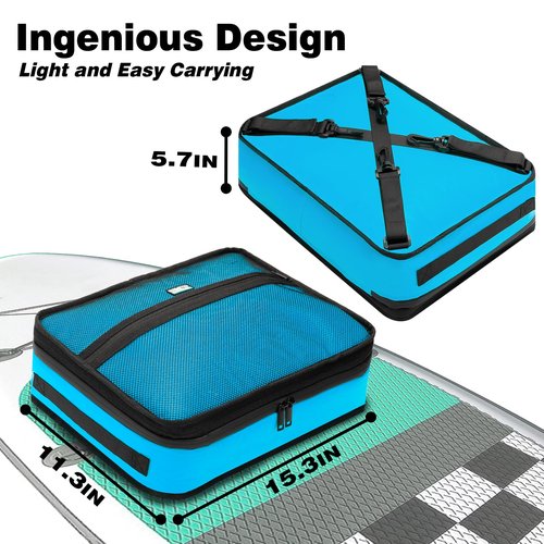 Paddle Board Cooler Bag, WITSTEP Waterproof Surf Sup Deck Cooler Bag Insulated Leakproof 10 Cans, Sup Paddle Board Accessories Bag for Stand Up Paddleboard and Kayak