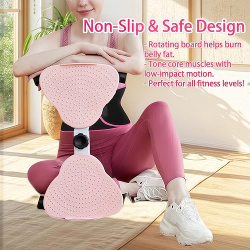 Waist Twisting Machine Waist Twister Board with Resistance Bands Twist Board for Exercise with Non-Slip Socks und Waist Trainer Belt for Women Belly Fat AB Twister (Blue)
