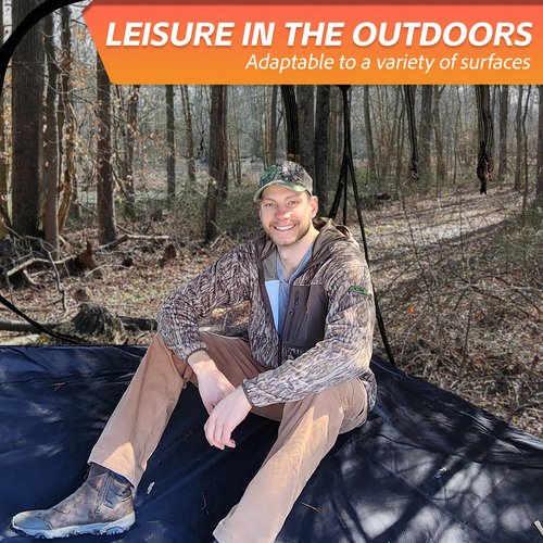 FUNHORUN Hunting Blind 360 Degree See Through with Floor Mat, 2/3 Person Ground Blind, Quick Set Pop Up Tent, Spring Steel Camouflage Tent for Deer and Turkey