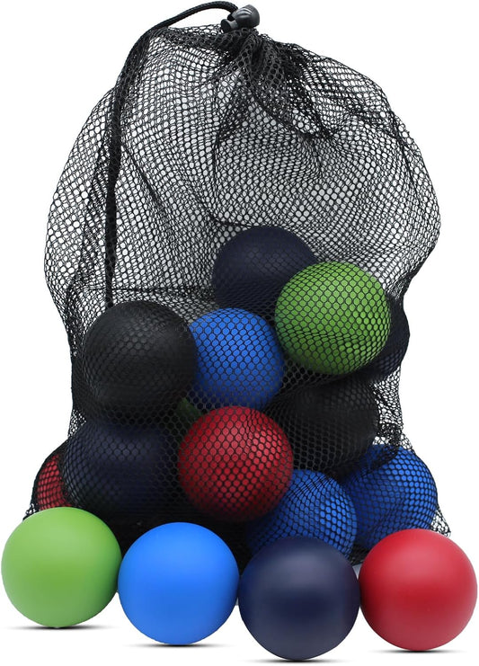 20 Pack Racquetball Multi Colored Racquetballs High Bounce Rubber Racquetballs with a mesh Bag