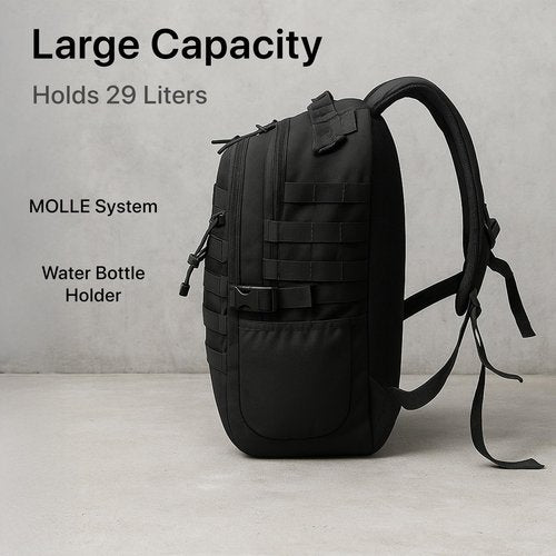 WESTEND 29L Tactical Backpack for Men – Military Assault Pack with MOLLE System, Heavy Duty Bug Out Bag for Outdoor Activity