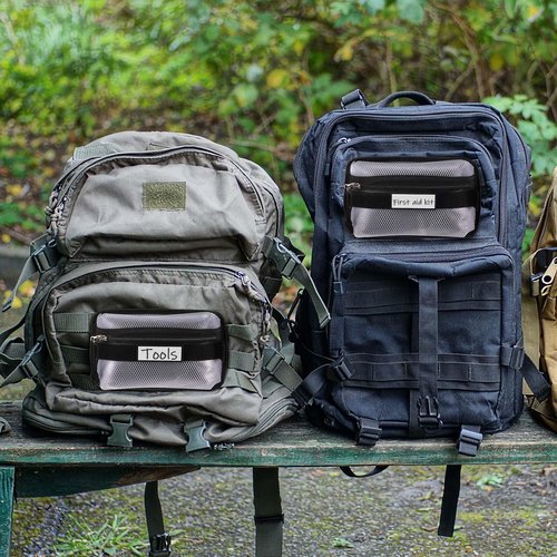 Aliceset 2 Pcs Tactical Pouch Admin Pouch Tactical Bag Insert Panel Organizer with Writable Patches, Molle Panel Accessories Utility Storage Pocket Accessories with Hook Fasteners for Vest Backpack