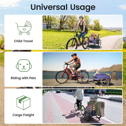Bike Trailer Hitch, Soliwo Bicycle Trailer Hitch Coupler for Schwinn, Instep Bikes Trailer Connector, Bicycle Trailer Adapter Attachment for Kids, Pet Bicyle, Cargo Bike-Trailer