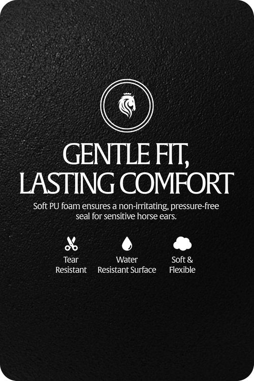 Equinavia BudZ Horse Ear Plugs (6 Count) | Equestrian Noise Reduction Soft Foam Balls - Black - Horse