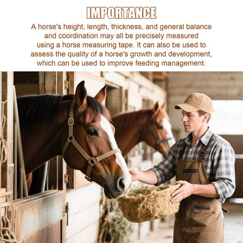 Zovcsxn Horse Measuring Meter Stick Pole Bending Poles for Horses Accurately Measure The Height of Horse Measures 7H to 18H