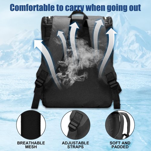 Stillithou Backpack Coolers Insulated Leak Proof for Women Men, 35 Cans Large Capacity Waterproof Cooler Backpack, Soft Portable Cooler Bag for Beach Travel Camping Picnic Work, Black